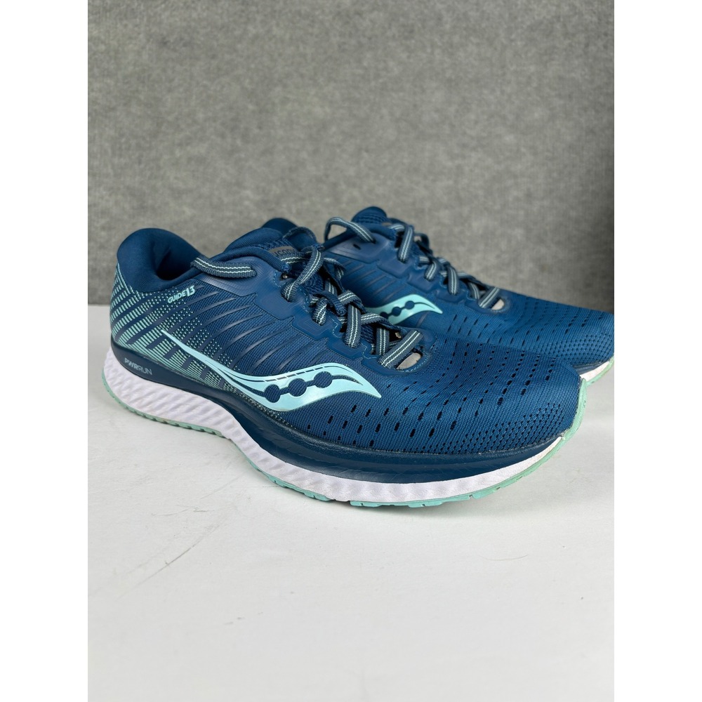 Saucony Guide 13 Running Shoes PWRRUN Athletic Size 8 Blue S10548-25
